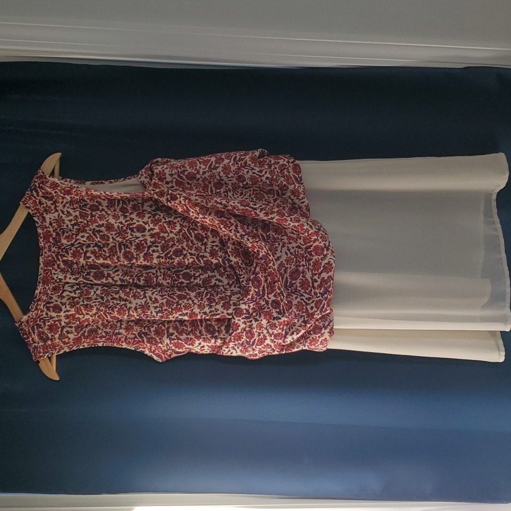 Lucky Brand, Floral Print With Drawstring Waist Dress, Size L, - Picture 7 of 11